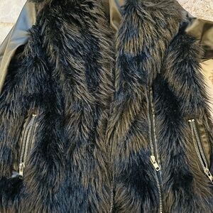 Amber Vegan Leather Jacket - Black